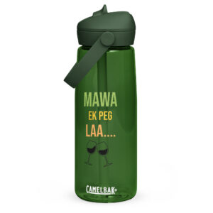 Flip straw water bottle